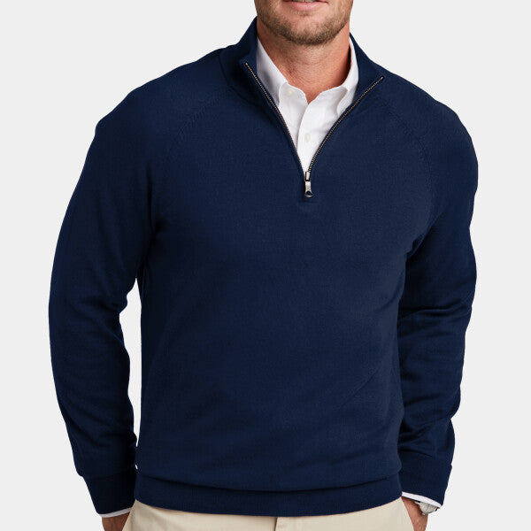 COTTON STRETCH 1/4 ZIP SWEATER