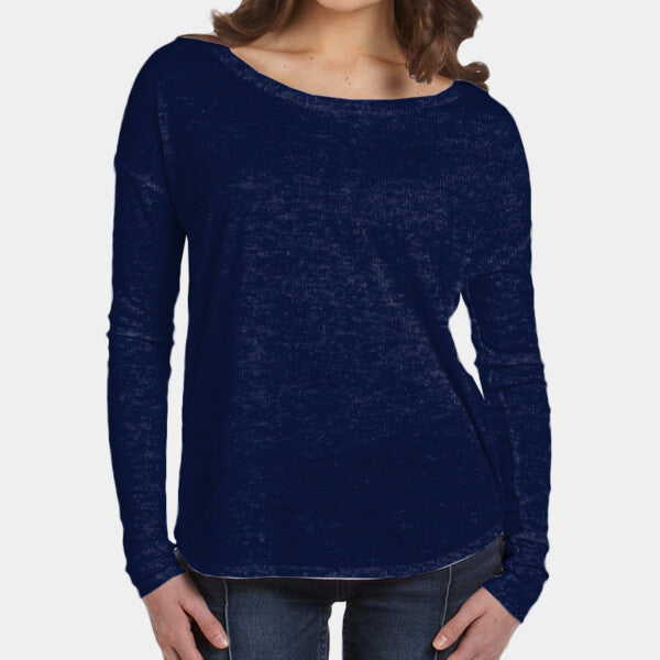 LADIES' FLOWY LONG-SLEEVE T-SHIRT WITH 2X1 SLEEVES