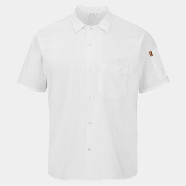 MIMIX™ SHORT SLEEVE COOK SHIRT WITH OILBLOK