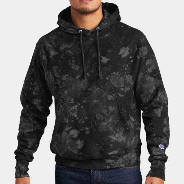 REVERSE WEAVE ® SCRUNCH DYE TIE DYE HOODED SWEATSHIRT