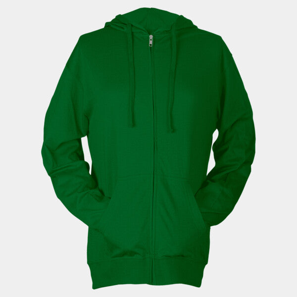 BEACH FULL-ZIP HOODED LONG SLEEVE T-SHIRT