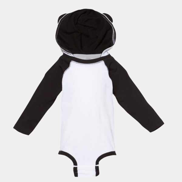 INFANT LONG SLEEVE FINE JERSEY BODYSUIT WITH EARS