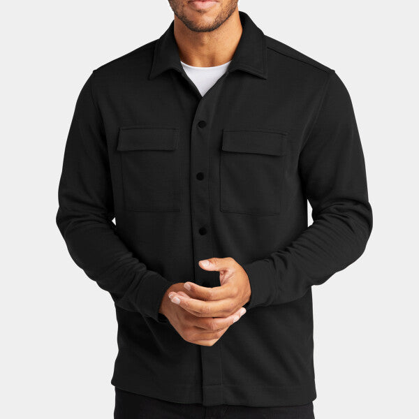 DOUBLE KNIT SNAP FRONT JACKET