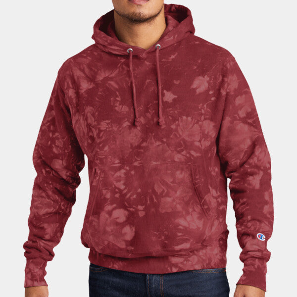 REVERSE WEAVE ® SCRUNCH DYE TIE DYE HOODED SWEATSHIRT