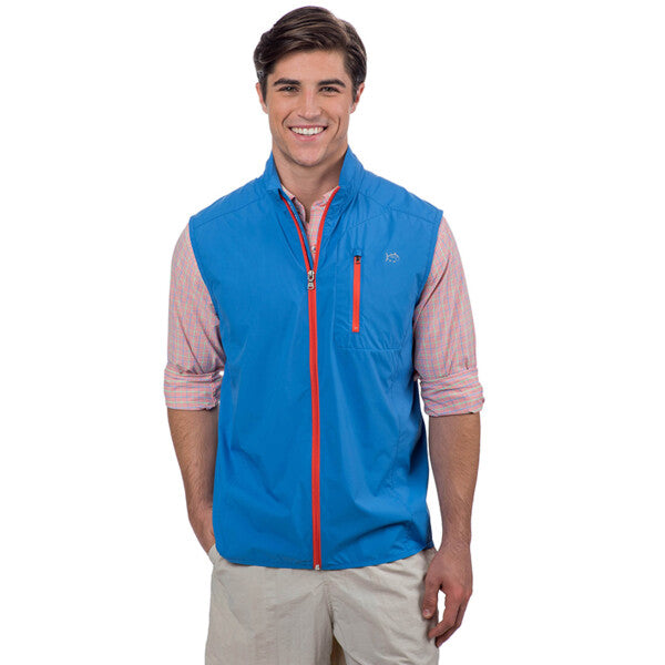 SOUTHERN TIDE MEN'S CABANA ADMIRAL PACKABLE VEST