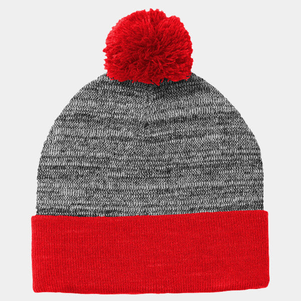 ® HEATHER POM POM BEANIE