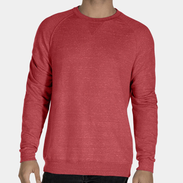 ADULT SNOW HEATHER FRENCH TERRY CREWNECK SWEATSHIRT