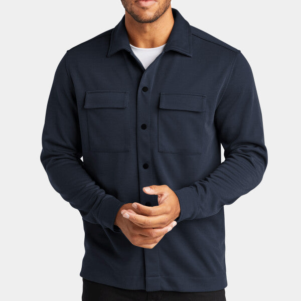 DOUBLE KNIT SNAP FRONT JACKET