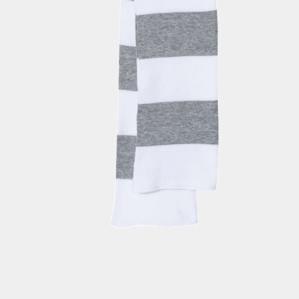 RUGBY-STRIPED KNIT SCARF