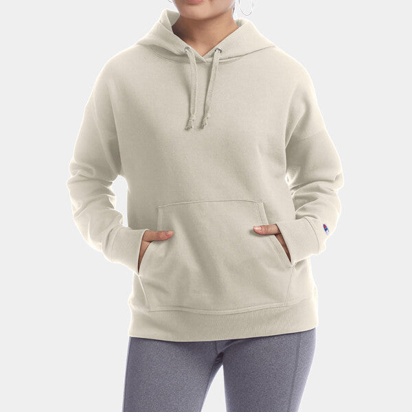 LADIES' POWERBLEND RELAXED HOODED SWEATSHIRT