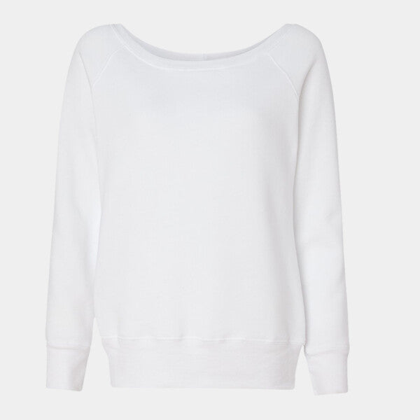 LADIES' SPONGE FLEECE WIDE NECK SWEATSHIRT
