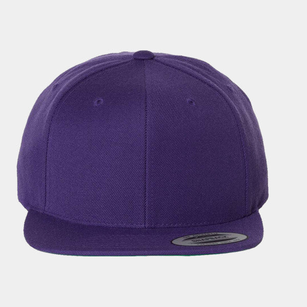 ADULT 6-PANEL STRUCTURED FLAT VISOR CLASSIC SNAPBACK