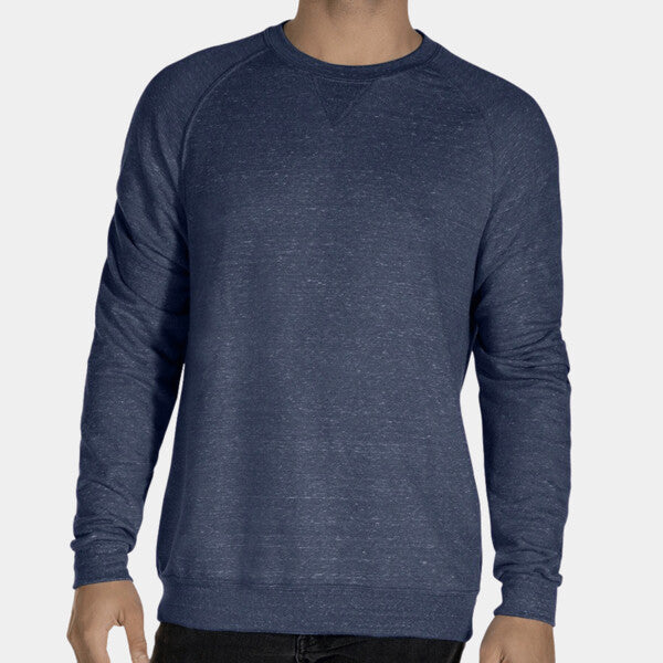 ADULT SNOW HEATHER FRENCH TERRY CREWNECK SWEATSHIRT