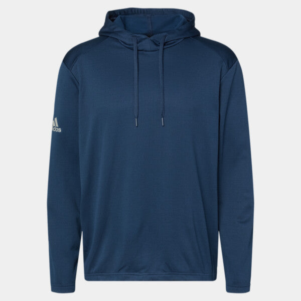 TEXTURED MIXED MEDIA HOODED SWEATSHIRT