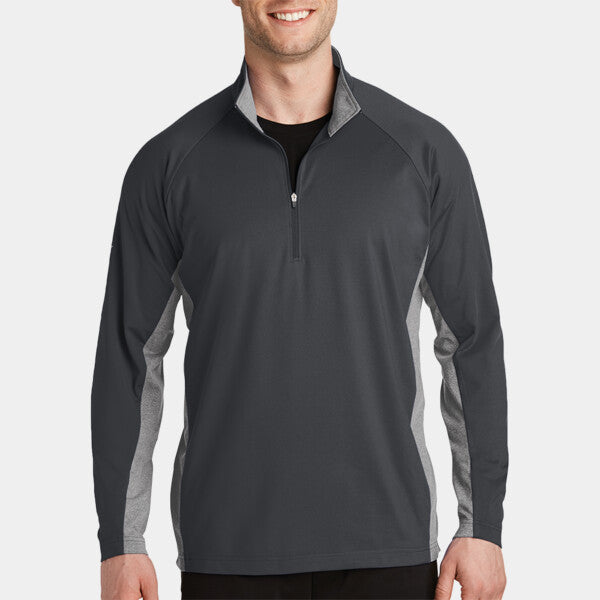 SPORT WICK ® STRETCH CONTRAST 1/4 ZIP PULLOVER