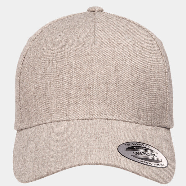 PREMIUM FIVE-PANEL CURVED VISOR SNAPBACK CAP