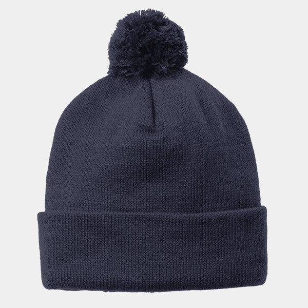 SOLID POM POM BEANIE