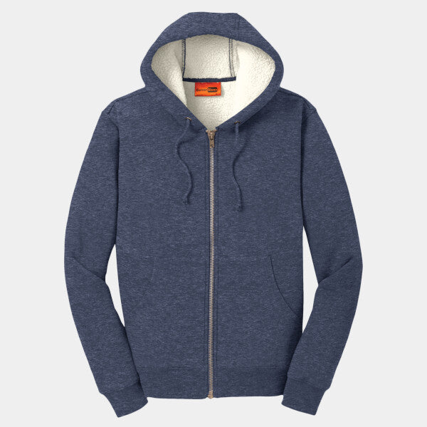HEAVYWEIGHT SHERPA LINED HOODED FLEECE JACKET
