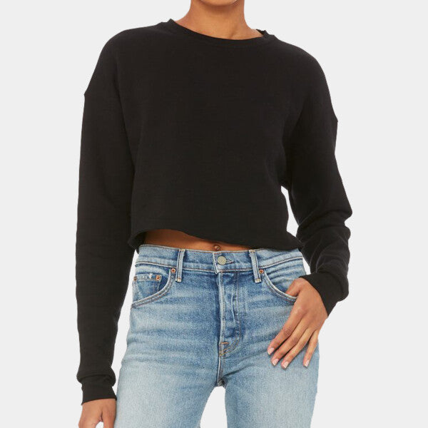 LADIES' CROPPED FLEECE CREW