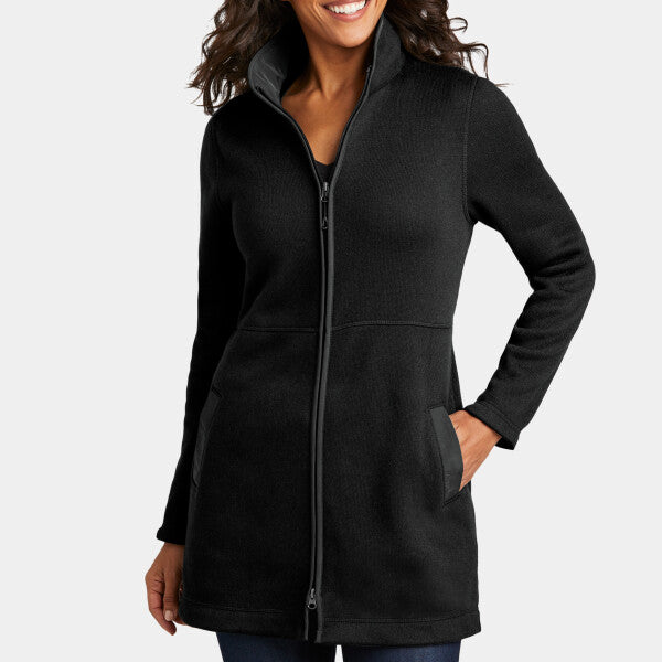 LADIES ARC SWEATER FLEECE LONG JACKET