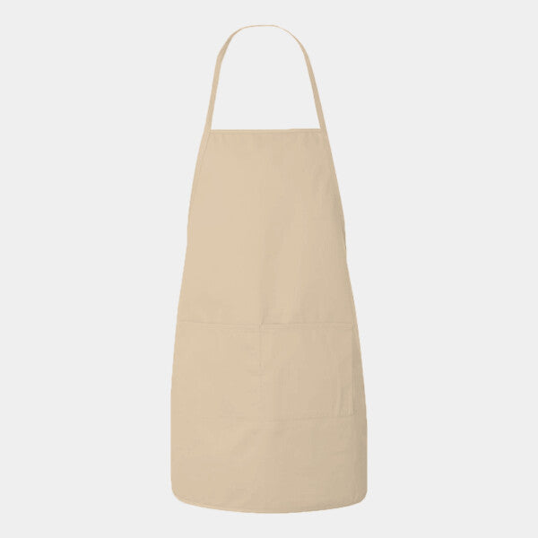 HEATHER NL2R LONG ROUND BOTTOM COTTON TWILL APRON