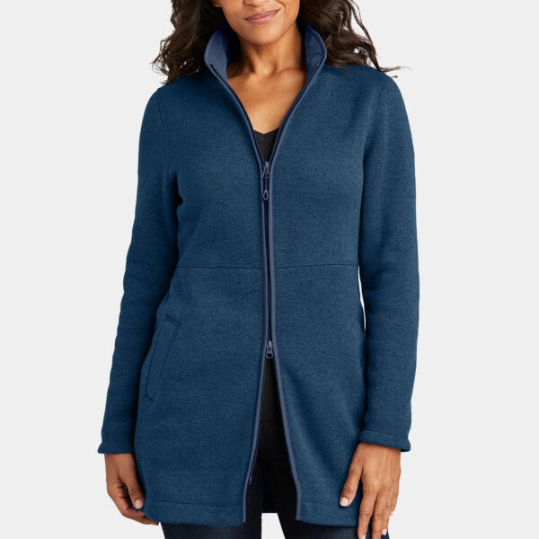 LADIES ARC SWEATER FLEECE LONG JACKET
