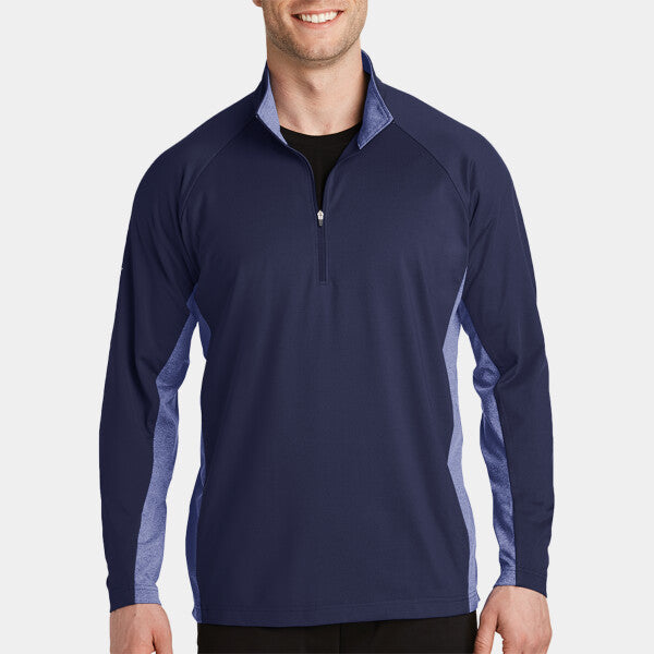 SPORT WICK ® STRETCH CONTRAST 1/4 ZIP PULLOVER