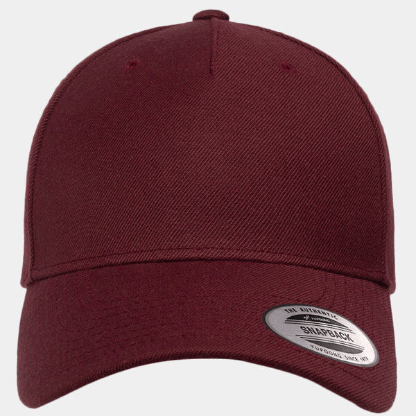 PREMIUM FIVE-PANEL CURVED VISOR SNAPBACK CAP
