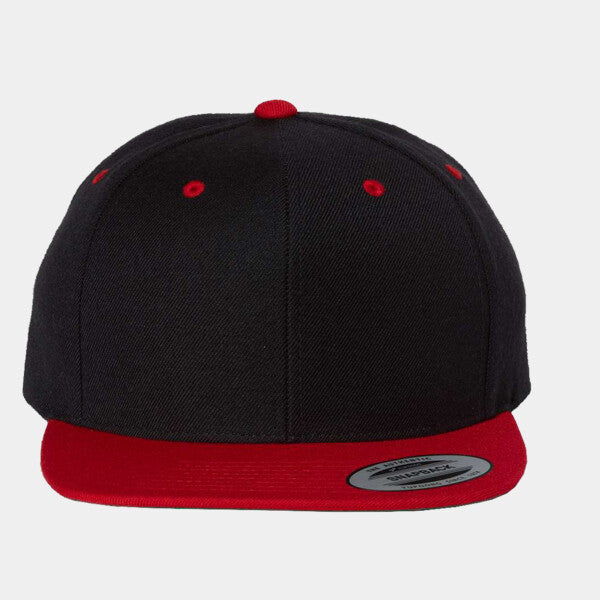 ADULT 6-PANEL STRUCTURED FLAT VISOR CLASSIC SNAPBACK