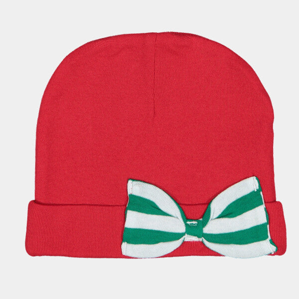 INFANT BABY RIB BOW CAP