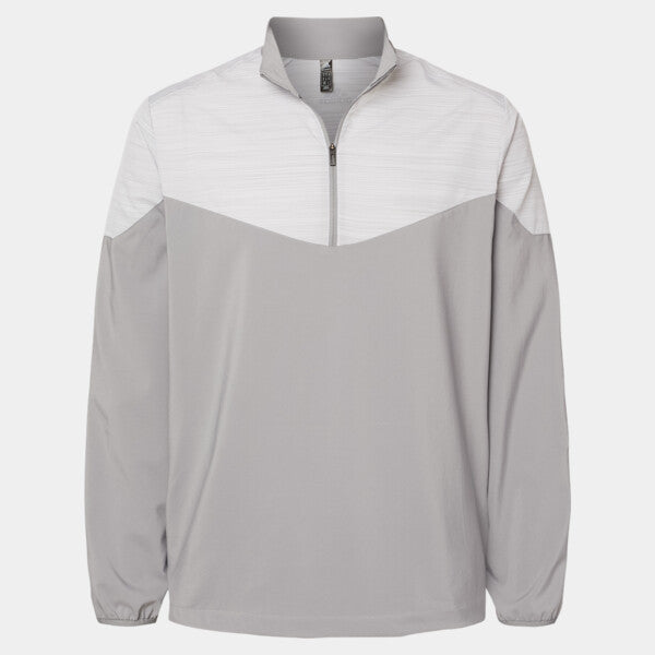 HEATHER CHEVRON QUARTER-ZIP WIND PULLOVER