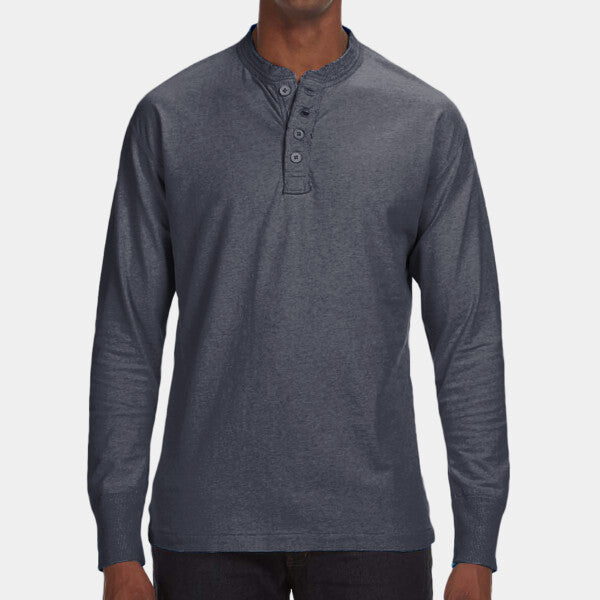 MEN'S VINTAGE BRUSHED JERSEY HENLEY