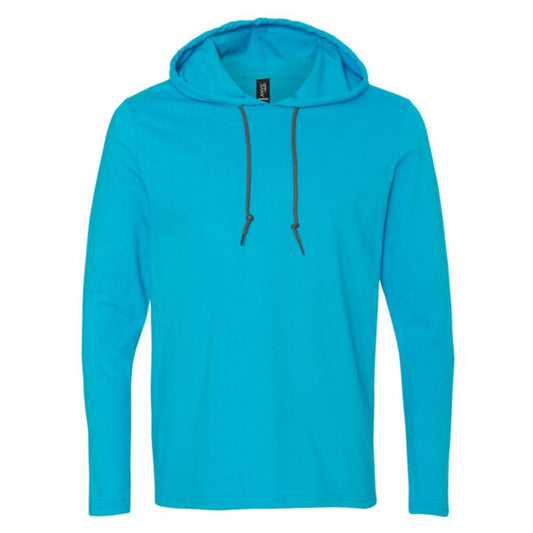 SOFTSTYLE® LIGHTWEIGHT HOODED LONG SLEEVE T-SHIRT