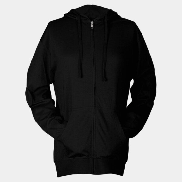 BEACH FULL-ZIP HOODED LONG SLEEVE T-SHIRT