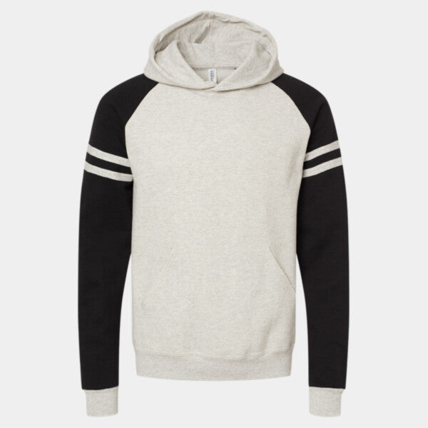 NUBLEND® VARSITY COLORBLOCKED RAGLAN HOODED SWEATSHIRT