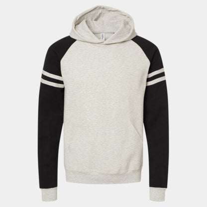 NUBLEND® VARSITY COLORBLOCKED RAGLAN HOODED SWEATSHIRT