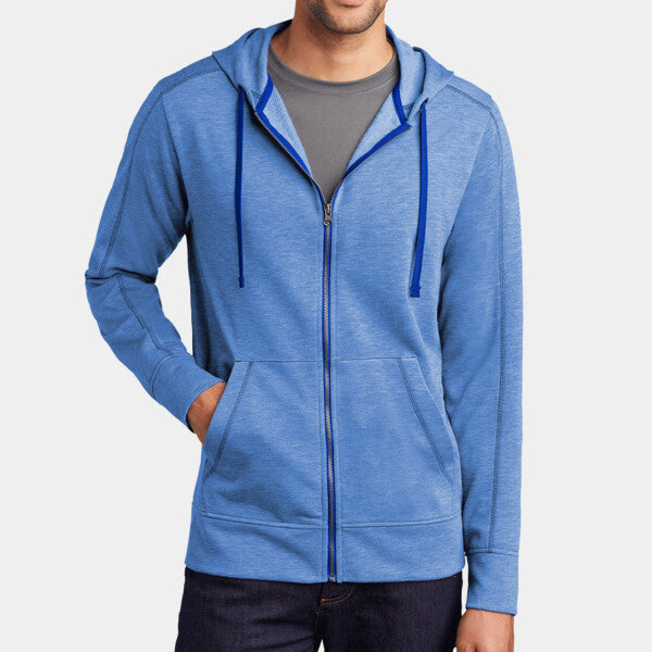POSICHARGE ® TRI BLEND WICKING FLEECE FULL ZIP HOODED JACKET