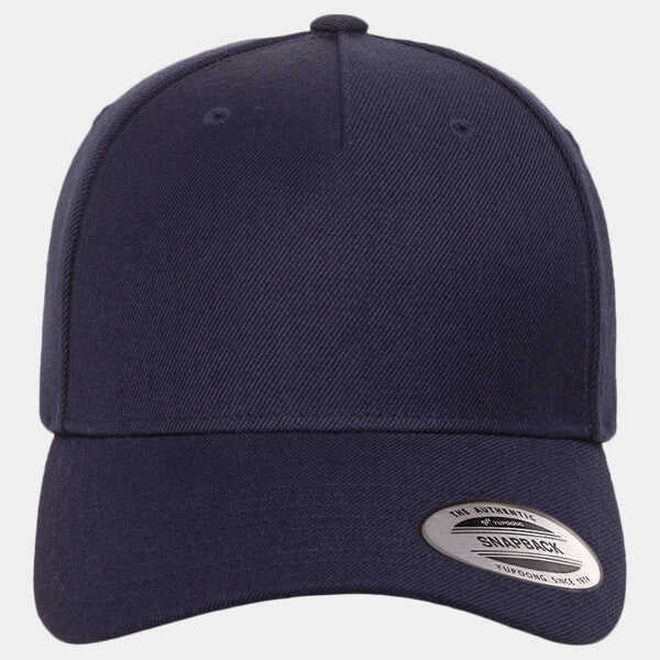 PREMIUM FIVE-PANEL CURVED VISOR SNAPBACK CAP