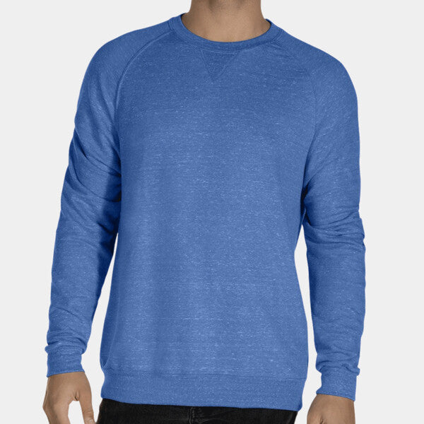 ADULT SNOW HEATHER FRENCH TERRY CREWNECK SWEATSHIRT