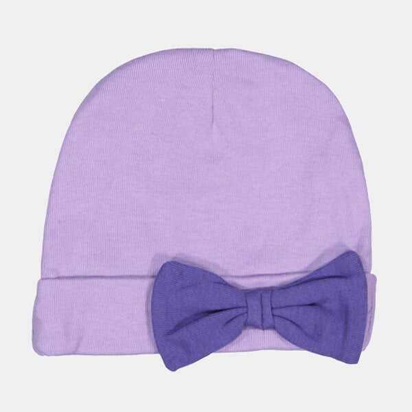 INFANT BABY RIB BOW CAP
