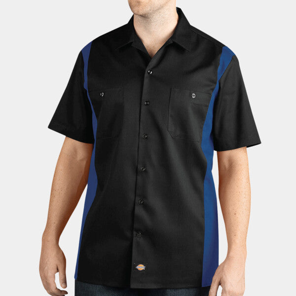 MEN'S TWO-TONE SHORT-SLEEVE WORK SHIRT