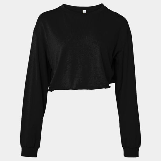 FWD FASHION LADIES' CROPPED LONG-SLEEVE T-SHIRT