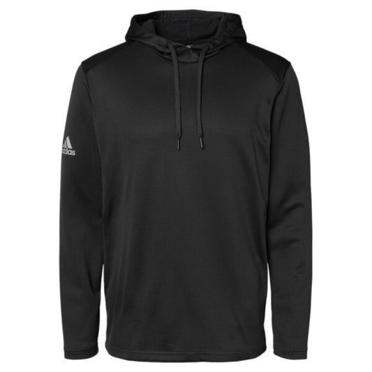 TEXTURED MIXED MEDIA HOODED SWEATSHIRT