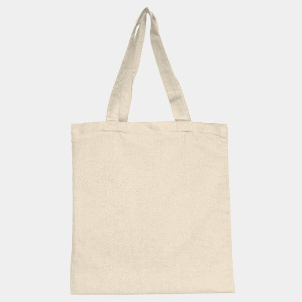 COTTON CANVAS TOTE BAG WITH SELF FABRIC HANDLES