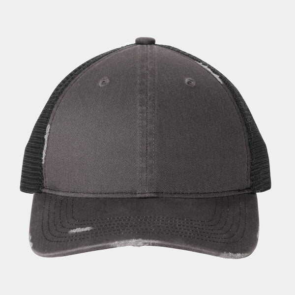 DISTRESSED MESH BACK CAP
