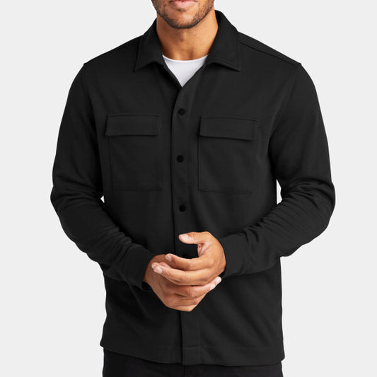 DOUBLE KNIT SNAP FRONT JACKET