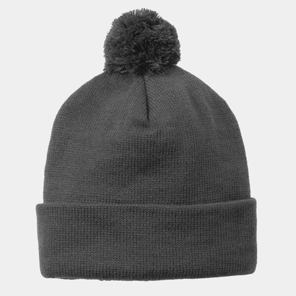 SOLID POM POM BEANIE