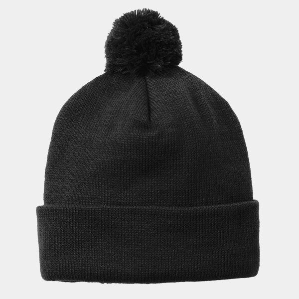 SOLID POM POM BEANIE