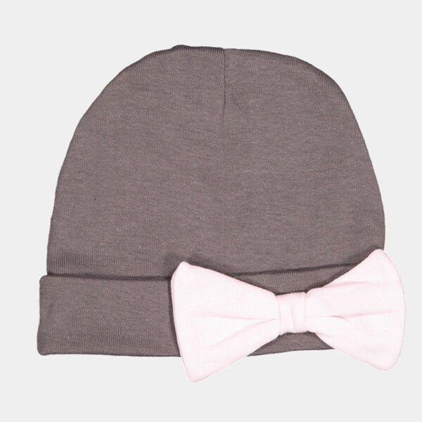 INFANT BABY RIB BOW CAP