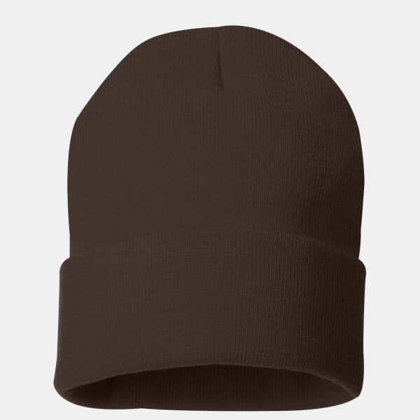 SOLID 12" CUFFED BEANIE
